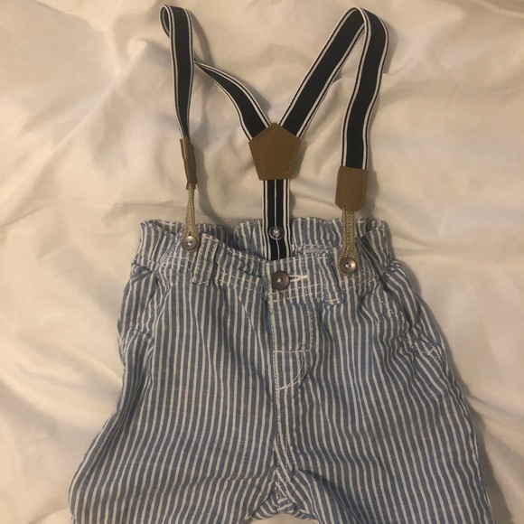 baby boy shorts with suspenders